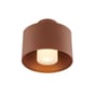 SLV Photoni CL loftlampe i rustfarve med E27 fatning og mælkehvid skærm, IP65-klassificeret.
