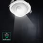 V-TAC COB LED-downlight sender en smal lyskegle nedad; grafikken angiver en spredningsvinkel på 24 grader.