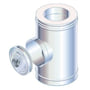 MetalbestoS Multi50, rustfri stålskorstens-længde med rense- og inspektionsdør (til temperatur over 200°C), 6" (Ø150/250 mm), blank – MetalbestoS