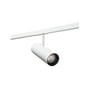 SG Armaturen Zip Tube Mini spotlight i hvid med 17W LED, 2700K og 830 lumen monteret på en hvid 1-faset skinne.