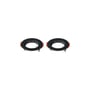 To sorte V-TAC MR16/GU10-downlight-kit vises ved siden af hinanden med runde fronter og fjederclips.