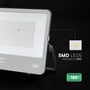 Udsnit af V-TAC LED-projektørens mange LED-punkter med markering af Cree-chip og lyseffektivitet.