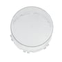 Assa Abloy plexiglashætte 7651 til modellerne 7650-7654, set ovenfra med rund flade og små fastgørelsestapper langs kanten.