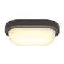 SLV Terang 200 væg- og loftlampe i antracit med diffust lys, måler 75 mm i højden og 11W.