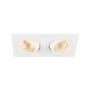 SLV NEW TRIA downlight i hvid med to justerbare lyskilder, 14W, 640lm, 3000K og 38° spredningsvinkel.