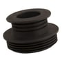 Purus kombinippel i sort TPE gummi med fleksible riller til rørdimensioner Ø100/105 mm og Ø75/50 mm.