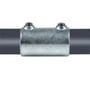 Lige samling ¾ (Ø26,9 mm), galvaniseret, vandrørs-fitting til stativ og reol - Pipe Clamps