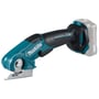 Makita universalsaks CP100DZ med 12V batteri, ideel til klip i tæpper, vinyl og gummi op til 6mm tykkelse.