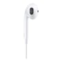 Hvid APPLE EarPod set fra siden, med tydelig 'R' markering for højre øre og perforeret højttalergitter.