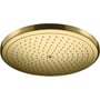 Hansgrohe Croma hovedbruser 280 mm i poleret guld-optik med RainAir stråletype og en metaldækplade.