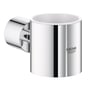 Grohe Atrio glasholder i krom med skjult montering og Grohe logo på cylinderens side.