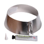MetalbestoS Multi50, krave af aluminium til taginddækning (inkl. tætningsmasse), til 5" (Ø130/230 mm) skorsten, grå – Kierulff