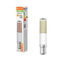 Osram LEDVANCE T SLIM LED-lyskilde med B15d sokkel, klar, 8W og 1055lm, vist sammen med produktpakke.