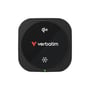Forfra af Verbatim Charge 'n' Drive Qi2 magnetisk opladerhoved med Qi2 logo og Verbatim branding samt kølesymbol.