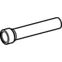 Stregtegning af Geberit forlængerstykke i hvid, 50 mm diameter og 500 mm længde.