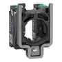 Schneider Electric kontaktelement ZB4 med 2NO fjeder, viser push-in fjederklemmer og metalmonteringsramme.