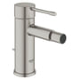 Grohe Essence bidetarmatur, 1-grebs, S-Size, løftestang m/ bundventil, Supersteel