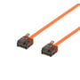 DELTACO U/UTP Cat6a fladt patch kabel, 1 meter, orange