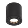 SpectrumLED Chloe LED-loftlampe i sort set nedefra med den lyse åbning omkring GU10-fatningen.