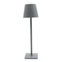 Opladelig LED bordlampe, grå, 5W, 500lm, inde/ude, touch-dæmpbar, CCT, IP54