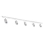 Skagen 5, komplet lysskinne med 5 LED-spot uden LED - 2 meter, hvid