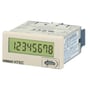 Omron H7EC-NV tæller med gråt kabinet, der viser et 8-cifret LCD-display med tallet 12345678.