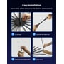 Trin-for-trin guide til nem installation af Govee Cone Tree Lights, der viser montering af base, stang, stjernelys og fjedre.