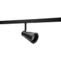 SG Armaturen Zip 230V LED skinnespot i mat sort, med 6W GU10 pære og 36 graders spredning.