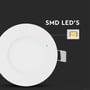 Detaljeret billede af V-TAC 3W LED panellys, der viser placeringen af SMD LED'er.