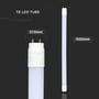 Målskitse af V-TAC T8-Performer150 Evo LED-rør med længde på 1500 mm og vist diameter på 27,9 mm.