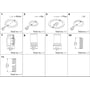 Oversigtstegning af komponenter til Danfoss SCA 15-20 vedligeholdelsessæt, vist i et 3x4 gitterlayout.