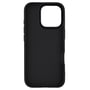 Sort TPU-bagsidecover til iPhone 16 Pro set forfra med kameraåbningen øverst til højre.