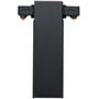 SG Armaturen Zip 230V T-tilslutning i mat sort, 1-faset med aluminiumshus, vist forfra med stik-elementer.