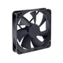 Chieftec AF-1225PWM kabinet blæser, 120x120x25mm i sort plast med 7 vifter og synlige monteringshuller.