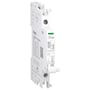 Schneider Electric Acti9 iSD+OF modulær kontakt med 2 NO/NC kontakter, vist fra siden med teknisk information trykt på kabinettet.