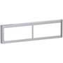 LK FUGA – Soft 63 vandret dobbelt design ramme uden midtersprosse, 2x2 modul, stålmetallic