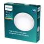 Philips Cinnabar loftlampe med 17W LED i hvid plast, 344x344x87mm, 2700K varmt lys og 1500 lm.