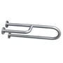 Intra Juvel højre støttehåndtag i børstet rustfrit stål, model TBBP-002, designet til vægmontering med 150 kg belastning.