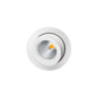 Hvid SG Armaturen Junistar Exclusive LED downlight med 42 graders spredningsvinkel og 40 graders justerbar vipfunktion set forfra.