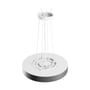 SpectrumLED Nymphea Optima 24 W LED-loftslampe set bagfra med rund sokkel, ledninger og ophængsdele.