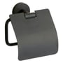 Lavabo Luna toiletpapirholder med låg i matsort messing, fremstillet af solid messing med pulverlakeret finish.