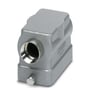 Phoenix Contact stikhus HC STA B06 HLFS-1STM20-EL-AL i grå aluminium med IP65-kapsling og M20 forskruning.