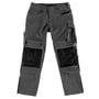 Mascot Erfurt arbejdsbukser i antracit og sort, der viser buksernes tofarvede design og detaljer med lommer og forstærkninger.
