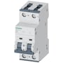 Siemens 2-polet automatsikring på 1,6A med B-karakteristik, 400V og 10kA beskyttelse.