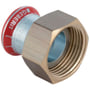 Geberit Mapress FZ el-forzinket overgang med omløber, 22 mm x 1 1/4" med tydeligt Geberit logo og sekskantet messing kobling.
