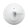 Ubiquiti Wave-LR PtMP-station til 60 GHz set lige bagfra med monteringsbeslag og indikatorer synlige.