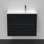 Duravit D-Neo vaskeskab, vask til højre, 2 skuffe, 81x46 cm, sort eg