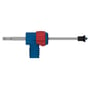Bosch hammerbor Clean Plus-8X i 6x100/225 mm med SDS Clean-tilslutning og blå og rød plastholder på hvid baggrund.