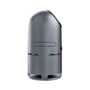 4smarts ChargeBot Sound Qi2-ladestation i spacegrey set fra siden med buet top, sideknap og åbninger i foden.