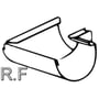 Tegning af en Plastmo indvendig gering til tagrende, med angivelse af 'R.F.'.